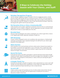 Eight Ways to Celebrate the Holidays