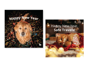 New Year Organic Social Ads